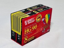BASF/EMTEC HG-90 Video 8mm Camcorder Tape Cassette Twin Pack New and Sealed