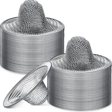 100 Pcs 2.75 Mesh Sink Strainers Stainless Steel Drain Strainer Mesh Shower Drai
