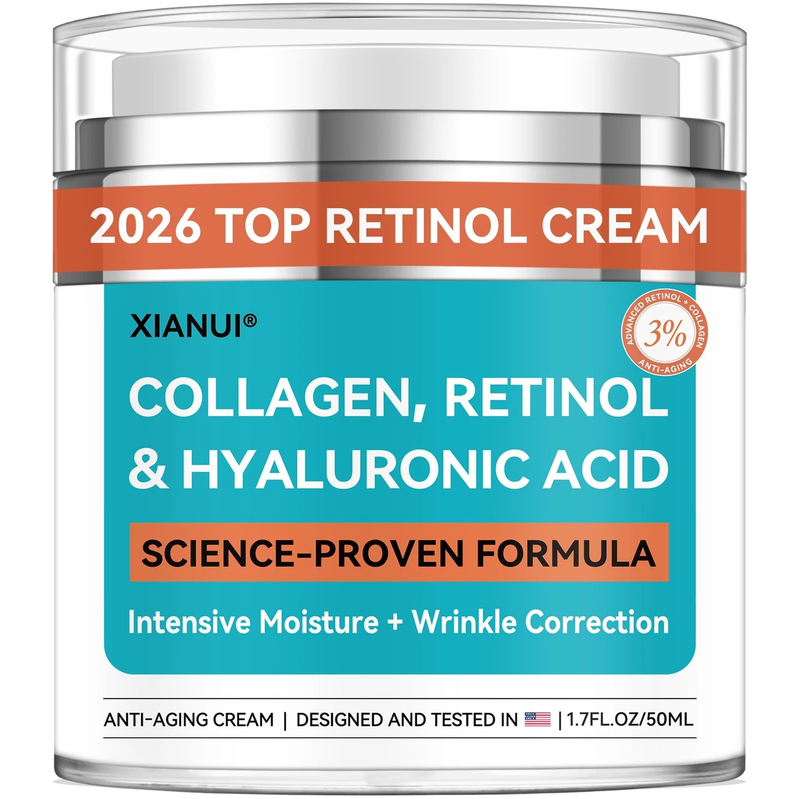 Retinol Face Cream Collagen & Hyaluronic Acid