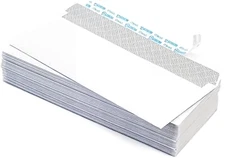 Peel & Self-Seal White Letter Mailing Long Security Envelopes 4-1/8”x 9-1/2” #10