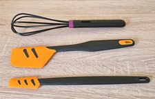 Tupperware Rührbesen + großer + kleiner Topschaber Silikon Teigschaber (3) Neu
