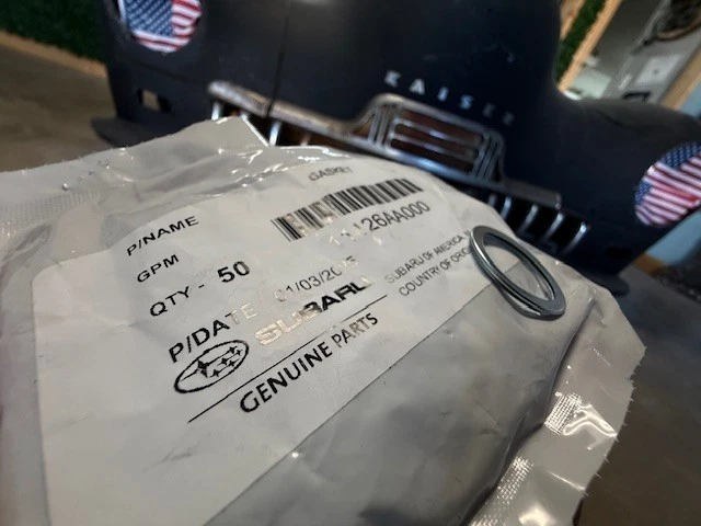 (50) 11126AA000 genuine gasket oil plug 85-18 Subaru - same as dealership OEM - Image 4 of 4