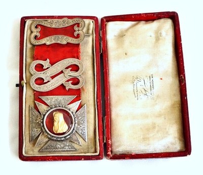 Gefasst Sterling Silber United Ancient Order of Druiden Medaille/Juwel. Loge 787 1912