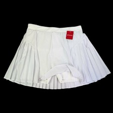 NWT SPANX Get Moving Pleated Skirt Skort Active Womens L White Tennis Pickleball