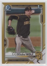 2021 Bowman Draft Chrome Gold Refractor 30/50 Jackson Wolf #BDC-141 09rp