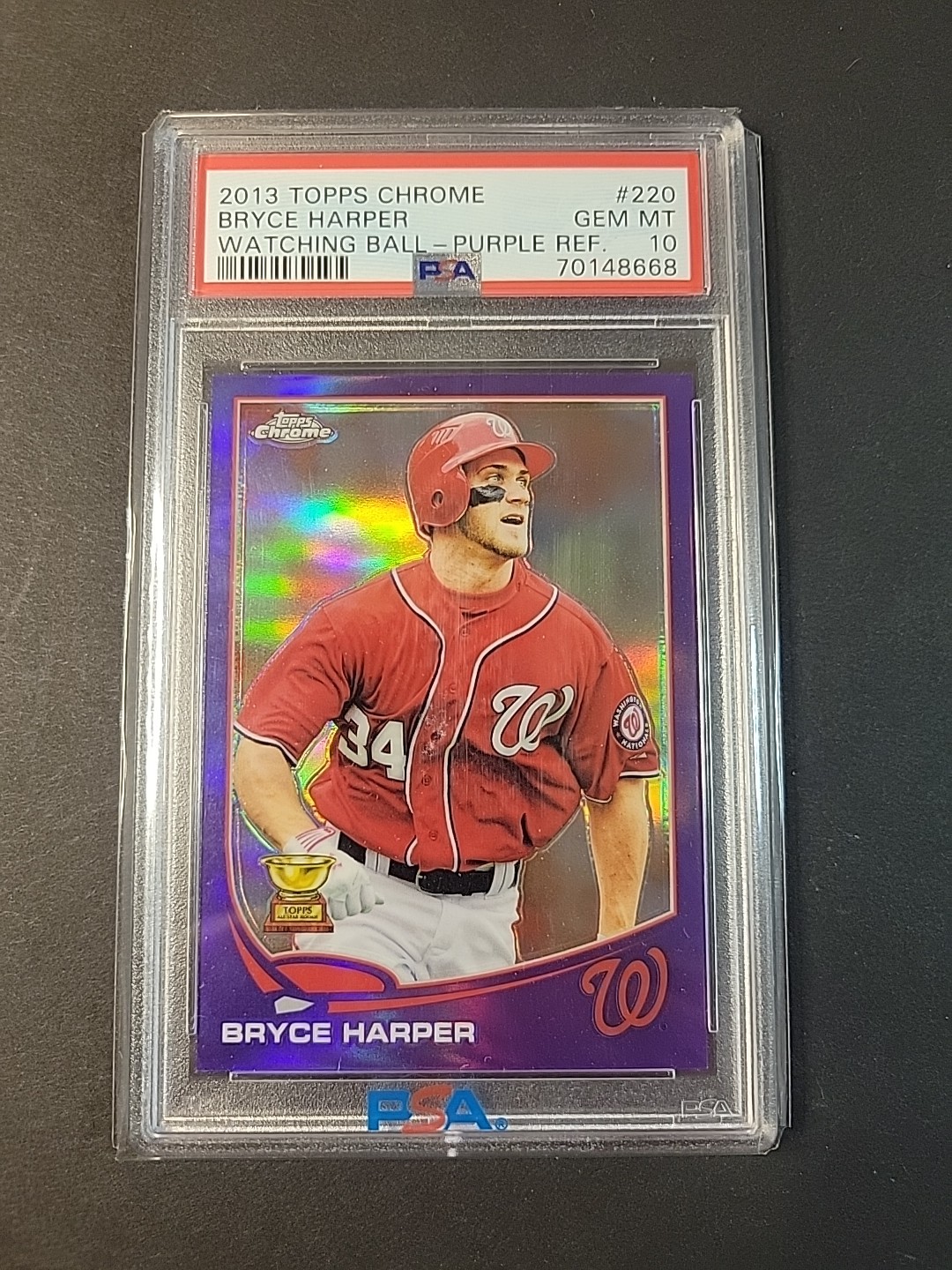 2013 Topps Chrome #220 Purple Refractor Bryce Harper Psa 10