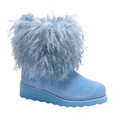 BEARPAW Janell Curly Faux Fur and Suede Boot