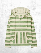 Womens Fat Face Hoodie Long Sleeve Poppy Overhead Cotton Green (A Bit Defect)