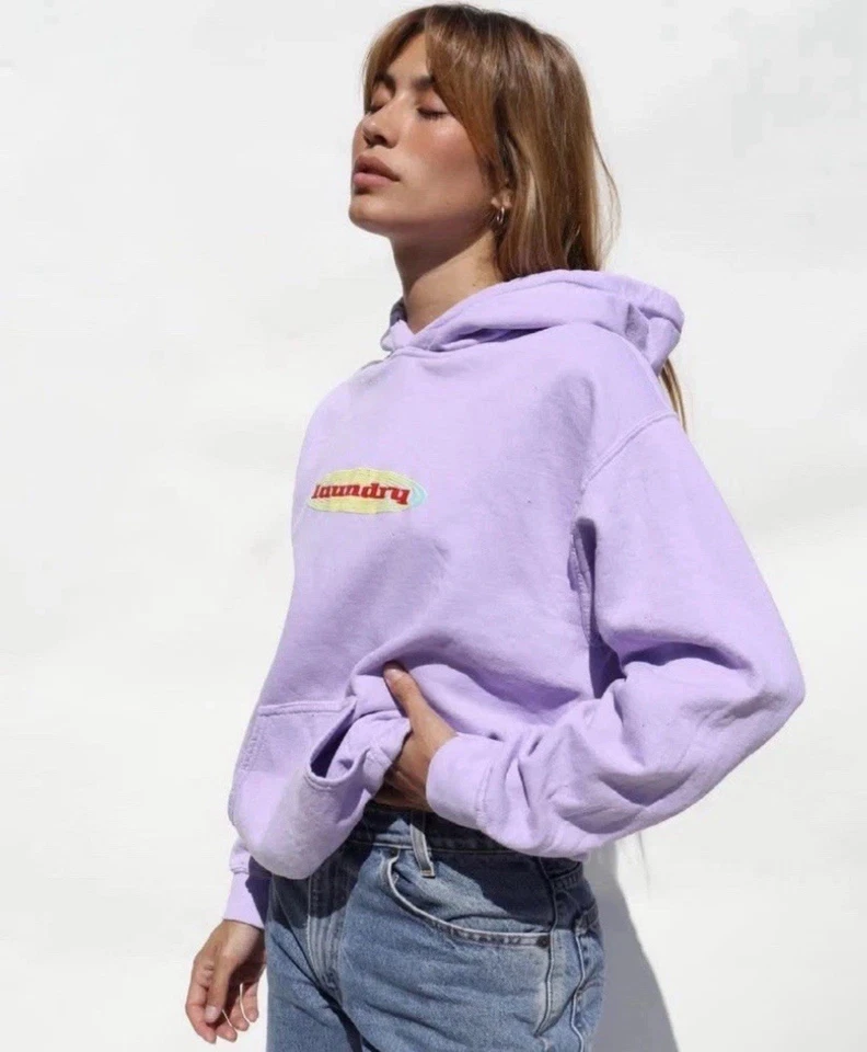 24Hr Laundry Lavender Logo Hoodie – Soft & Cozy Unisex Sweatshirt Loungewear M - Image 3 of 3