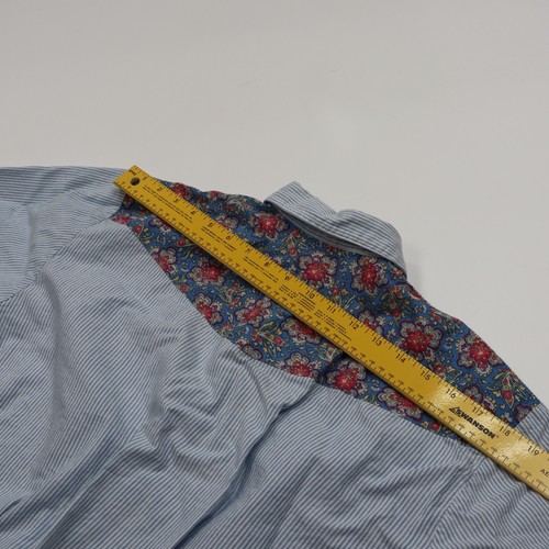 Whitney Lang Blouse Lightweight Size M Medium Shirt Short Sleeve Button Up - Picture 12 of 13