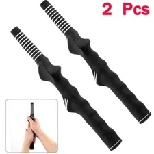 2Pcs Set Golf Grip Trainer Standard Teaching Aid Warm Up Training Tempo Practice
