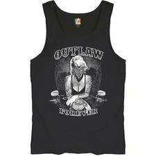 Marilyn Monroe Outlaw Forever Tank Top Biker Live to Ride Motorcycle Men's Top