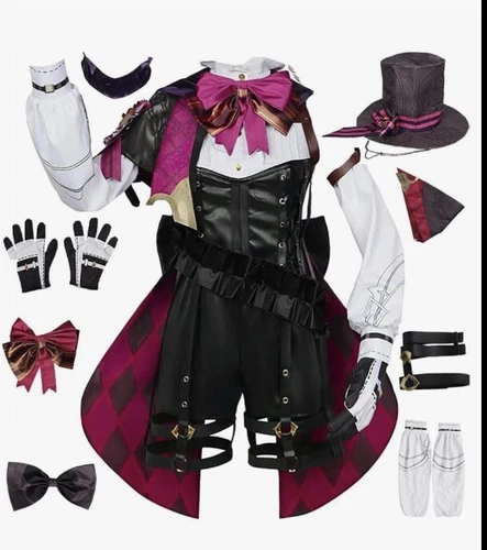 Anime Genshin Impact Lyney Cosplay Costume Women Outfit Xlarge
