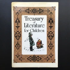 Treasury of Literature for Children w/ Color Illustrations Hardcover Book 1985