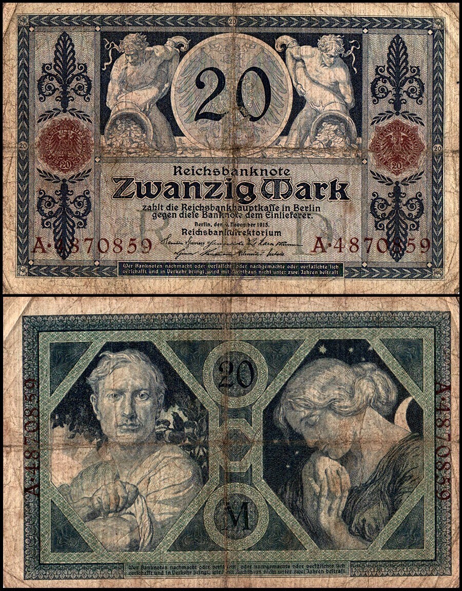 いろんな国の切手 レア Germany 20 Mark, 1915, P-63, Used | eBay