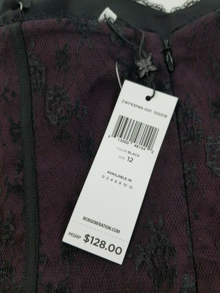 BCBGeneration women dress ZWF63P86-001 102018 black sz 12 BCBGeneration women dress ZWF63P86-001 102018 black sz 12