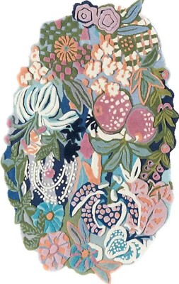 Embossed Carved Hand-Tufted Carpet 100% Wool FLoral Design Area Rugs & Carpet