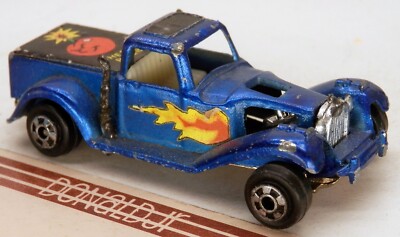 Zee Toys #D18 Custom 1936 Ford Pickup Truck Blue Hot Rod Vintage 1/64 Scale