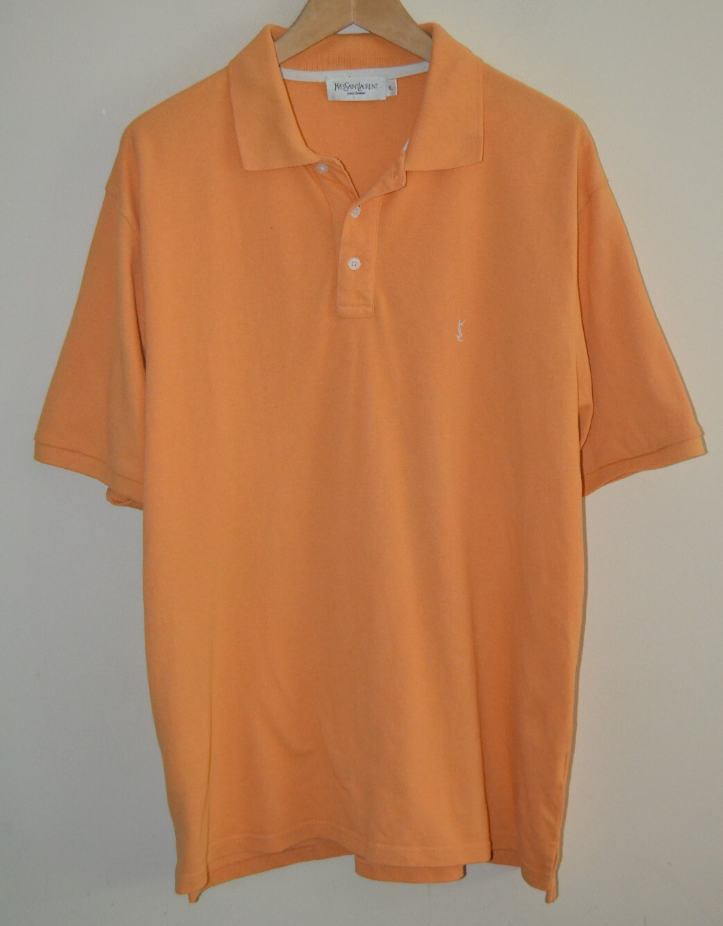Polo arancione vintage YSL Yves Saint Laurent XL uomo