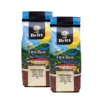 Café Britt Costa Rican Tres Rios Montecielo Coffee (12 oz.)(2-Pack)GROUND COFFEE