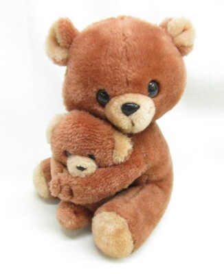 VTG RUSS BERRIE TEDDY BEAR w/ BABY