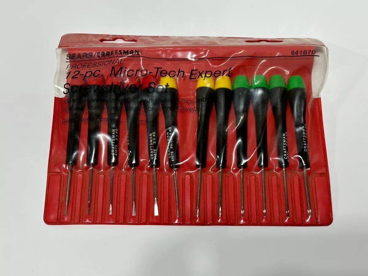 Craftsman Professional 41670 FRANCE Rare 12pc Micro Tech Expert Screwdriver Set