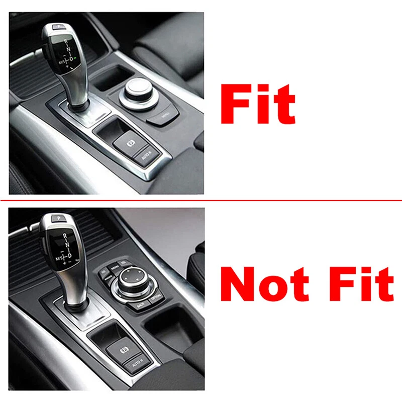 Cubierta interior del panel de cambio de marchas estilo fibra de carbono para BMW X6 E71 2009-2014 Foto 3 de 4