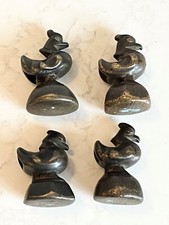 Série de 4 anciens poids à opium, bronze, canard (HINTHA ) Région Shan, Birmanie