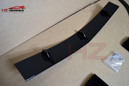 FOR MERCEDES C CLASS C205 W205 FRONT LIP SPLITTER VALANCE GLOSS BLACK AMG LINE - Picture 6 of 11