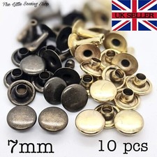 7mm Single Cap Metal Rivets Studs Leather Crafts Belts Gold Antique x 10