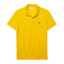 Lacoste Polo Shirt Mens Slim Fit Yellow Size M L Short Sleeve PH4012