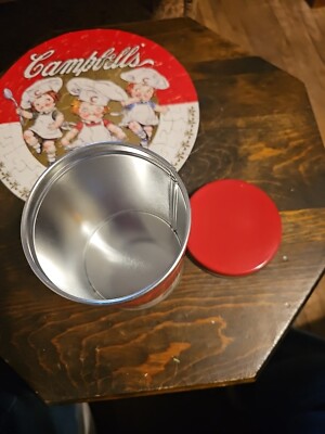 Vintage Campbells Soup Puzzle Vintage Tin Can with Campbell's Kids