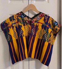 HUIPIL OF SAN JUAN SACATEPEQUEZ Vintage Guatemalan Huipil Poncho Woven Stripes