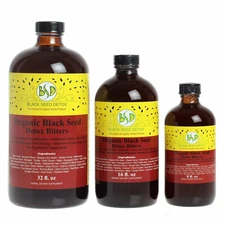 Black Seed Detox Bitters - 100% Pure Natural Organic Vegan Herbal Dietary Body