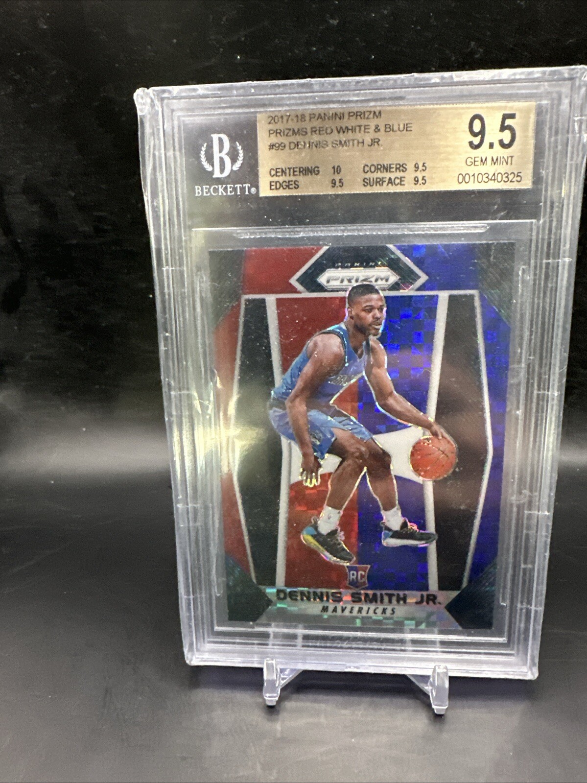 2017-18 Panini Prizm Red White Blue Dennis Smith Jr Bgs 9.5