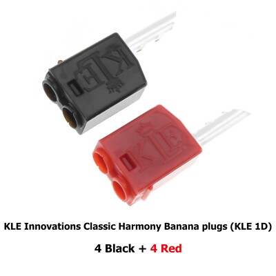 A High-End set of 8 pieces KLE Innovations Classic Harmony Banana plug (KLE 1D)