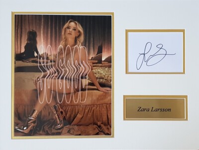 ZARA LARSSON Signed 16x12 Photo Display LUSH LIFE COA