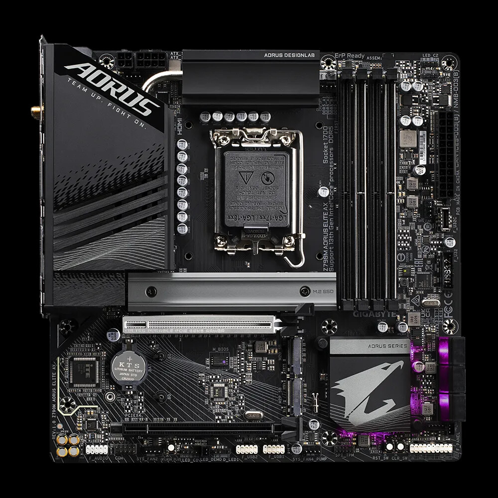 Gigabyte Z790M LGA1700 ELITE AX AORUS Support intel core i5