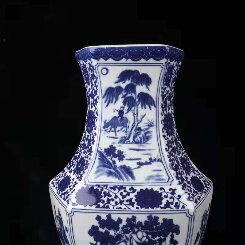 - 白 華 - Chinese Blue & White Porcelain Hand-made Exquisite Flowers & Birds