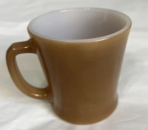 Vintage Fire King Anchor Hocking Brown Milk Glass Mug~D Handle