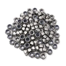 M6-1.0 Stainless Steel 304 Nylon Insert Lock Nuts, 18-8 Grade