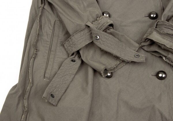 LANVIN en Bleu Cut-off Nylon Trench Coat Size 36(K-134577