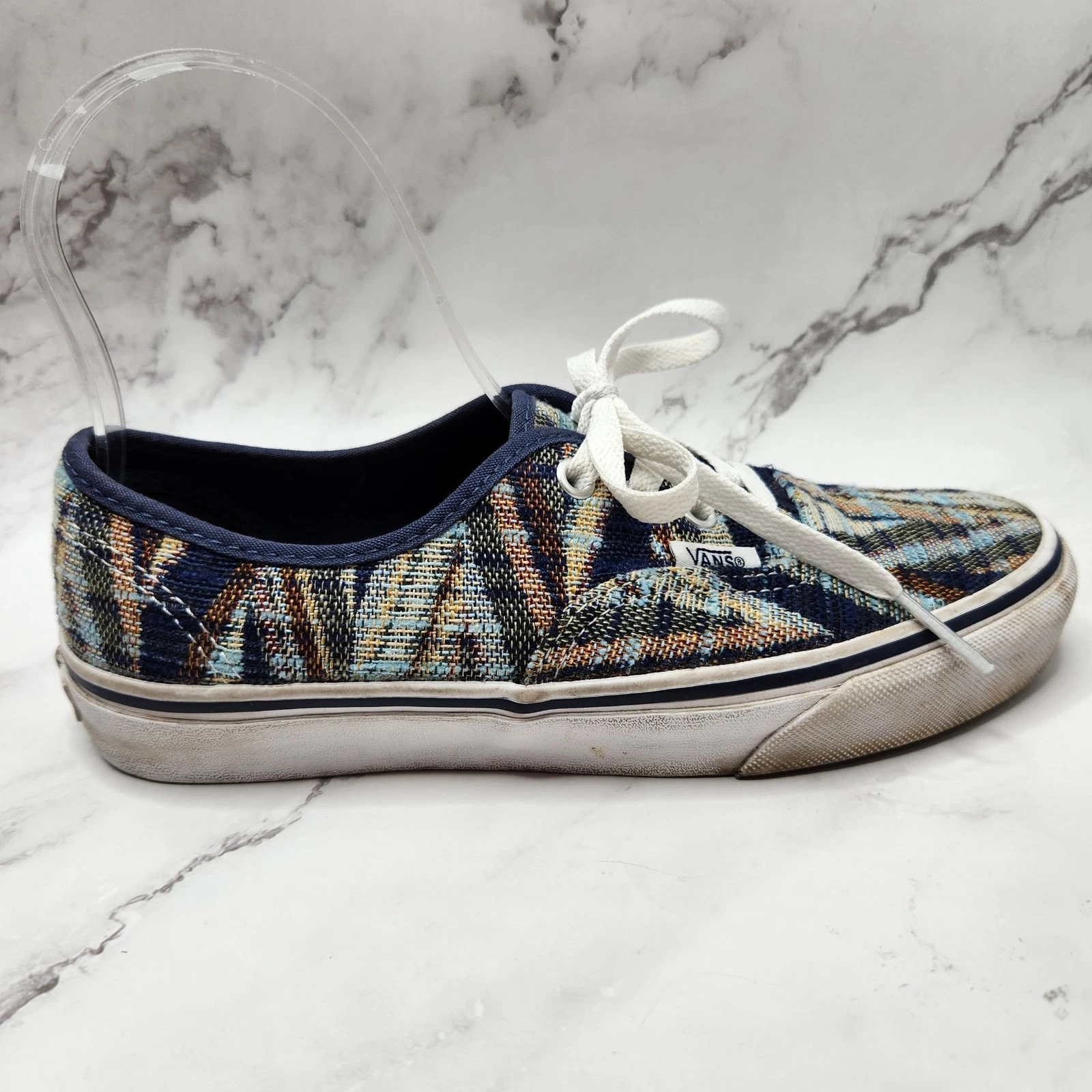 Sneakers basse Vans Off The Wall Chevron blu multicolore donna 7