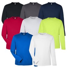 Men's S-6XL CORE 365 Long Sleeve DriFIT Performance T-Shirt UPF 50 Crewneck Tee