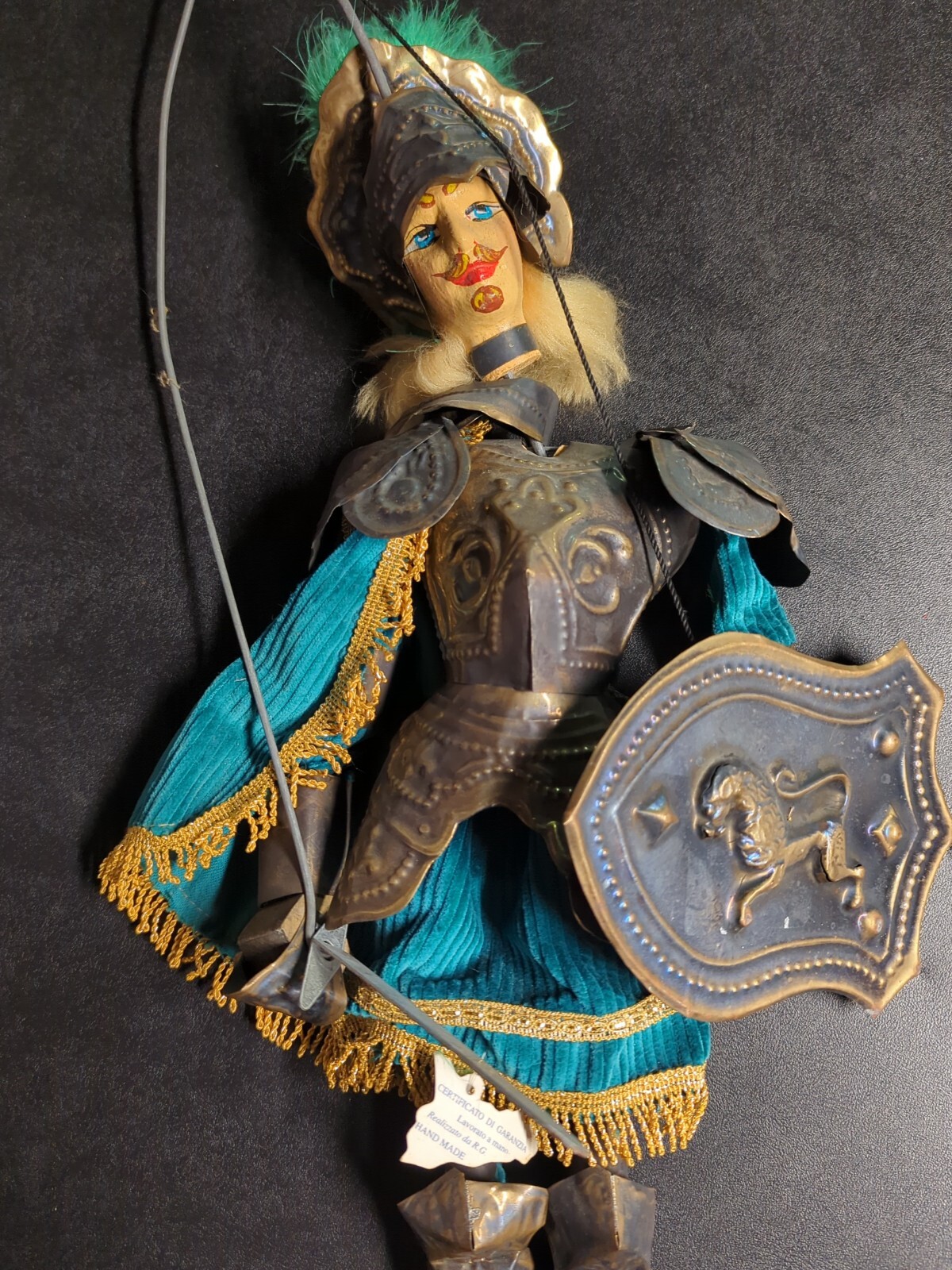 Vintage Italian Sicilian Knight String Puppet Antique