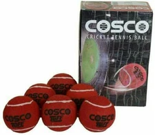 Cosco Heavy Weight Ball, Pack of 6 (Red) Cricket Tennis Ball