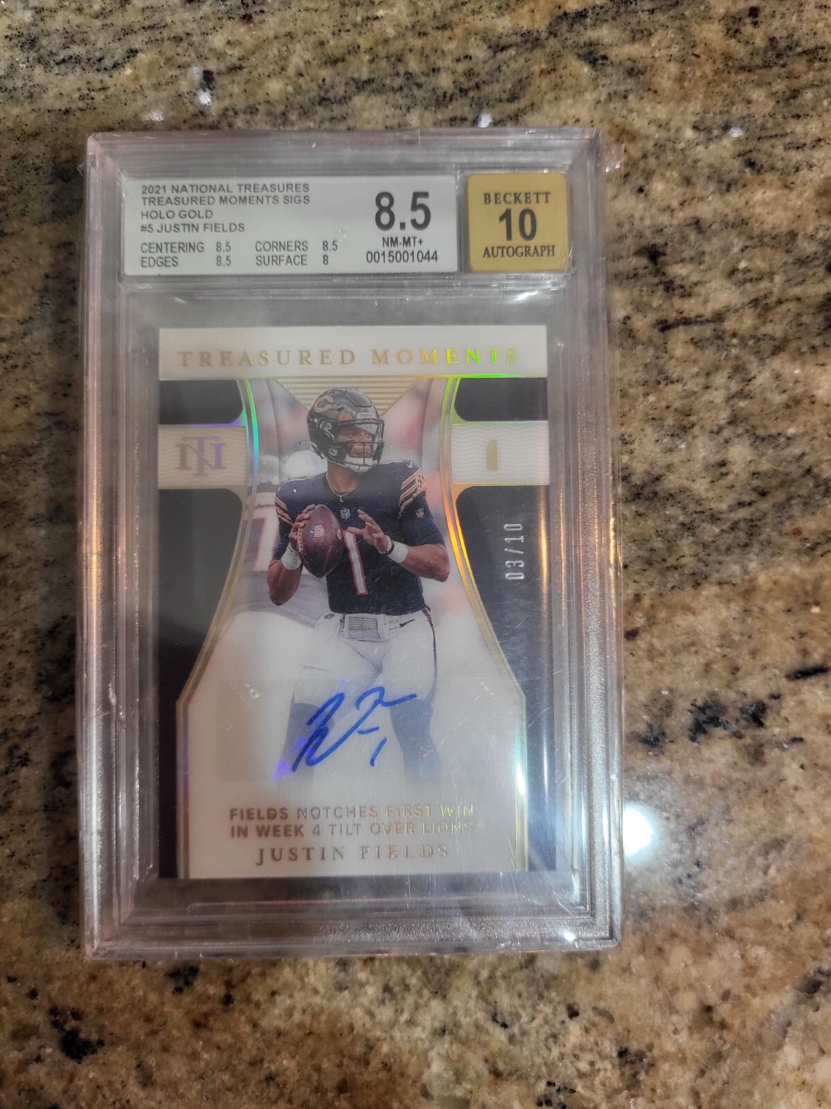 2021 Panini National Treasures - Rookie  Autograph 3/10 Justin Fields...