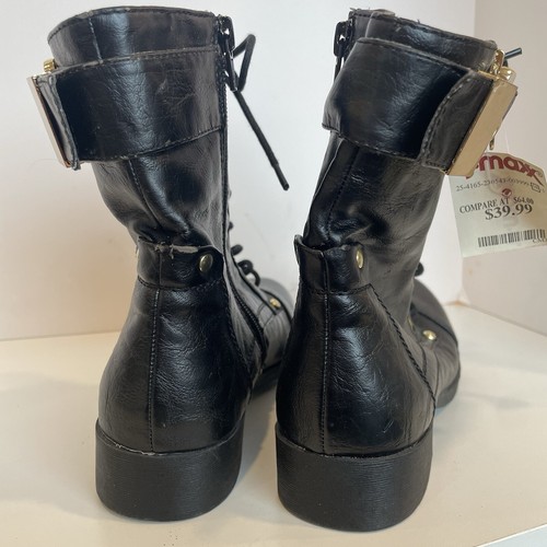 Stivali da combattimento G by GUESS neri stringati donna taglia 7 M - Foto 3 di 6