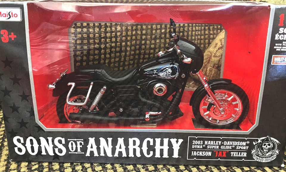 MAISTO SONS OF ANARCHY SAMCRO HARLEY MODELO BICICLETAS RARO CONJUNTO COMPLETO Foto 2 de 4