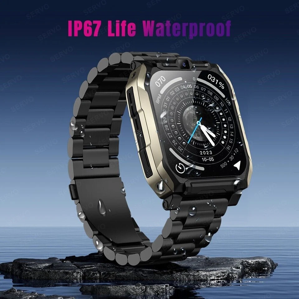 KOM8 SIM-Karte 4G Smartwatches 1,96" 4GB+128GB Dual-Kamera GPS Google Play - Image 2 of 4